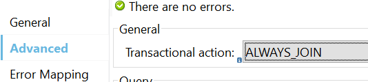 Transaction Configuration in INSERT Database Connectors Transaction Configuration in INSERT Database Connectors
